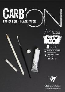 Clairefontaine Carb’On A4 Schwarz 120g 20Bl