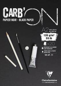 Clairefontaine CarbOn A2 Schwarz 120g 20Bl