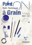 Clairefontaine PaintOn gekörnt A4 250g weiß 20Bl
