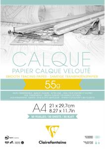 Clairefontaine Transparentp blk A4 gel 50 Bl 55g
