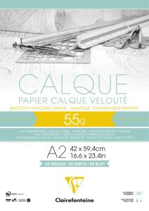 Clairefontaine Transparentpapierblock A2 50Bl 55g