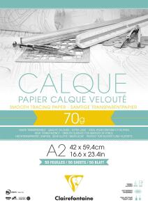 Clairefontaine Transparentp blk A2 gel 50 Bl 70g