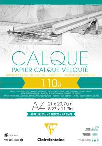 Clairefontaine Transparentp blk A4 gel 40 Bl 110g