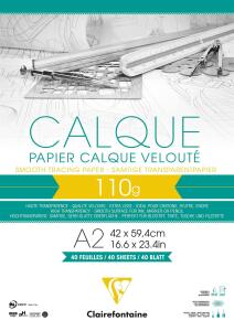 Clairefontaine Transparentp blk A2 gel 40 Bl 110g