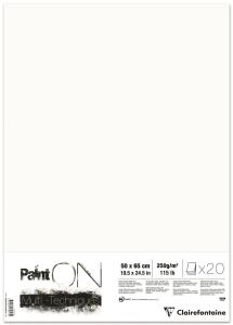 Clairefontaine PaintOn weiß 50x65 250g 20Bl