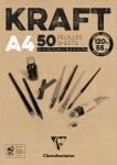 Clairefontaine Block A4 Kraftpapier braun 120g 50Bl