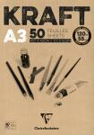 Clairefontaine Block A3 Kraftpapier braun 120g 50Bl