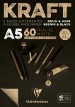 Clairefontaine Block A5 Kraftpapier br/sw 90g 60Bl