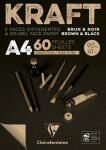 Clairefontaine Block A4 Kraft braun/schwarz 90g 60Bl