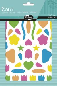 Maildor Baby, 6 Bogen A5 div Formen, neon