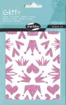 Clairefontaine Glitty A6 Herz&Krone rosa 2Bg