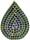Clairefontaine Mosaiksticker 1cm Pck A5 Blau/Viol