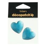 Clairefontaine Pack mit 2 Herzen 3cm - Blau