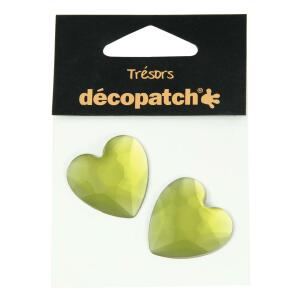 Clairefontaine Pack mit 2 Herzen 3cm - Grün