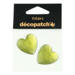Clairefontaine Pack mit 2 Herzen 3cm - Grün