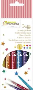 Avenue Mandarine Pack 6 Filzstifte Glitter