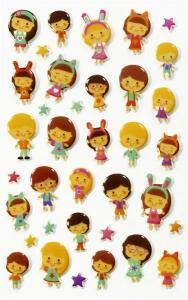 Maildor Stickers Cooky Kawai Puppen 7,5x12 1Bg