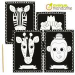 Avenue Mandarine Kreativ-Set 4 Kratzbilder 15x21cm