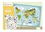 Avenue Mandarine Kreativ-Set Rubbelbilder, Weltkarte