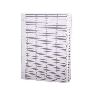 Exacompta Register A4 Karton 100tlg 1-100 weiss