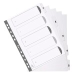 Exacompta Register A4 Karton 5tlg 1-5 weiss