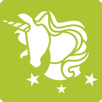 Avenue Mandarine 6 Schablonen sortiert, Einhorn