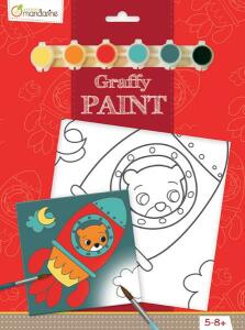 Avenue Mandarine Graffy Paint Bär Rakete 20x20+Farbe