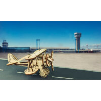 Invento Wooden City 3D Funktionsbausatz Biplane (Doppeldecker-Flugzeug)