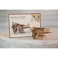 Invento Wooden City 3D Funktionsbausatz Biplane (Doppeldecker-Flugzeug)