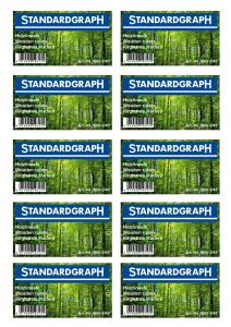 Standardgraph Holzlineal 17 cm mit Stahleinlage 45er Display