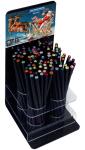 Standardgraph Bleistifte schwarz neutral mit Swarovski-Kristallen 100er sortiert mit Weihnachtsmotiv im Display