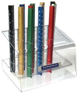 Standardgraph Dreikantmaßstab 15 cm farbig sortiert 12er Display