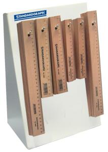 Standardgraph Holzlineale je 30 Stück in 17-20-30 cm 90er Display