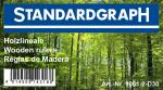 Standardgraph Holzlineal 17 + 20 cm mit Stahleinlage je 15 Stück im 30er Display