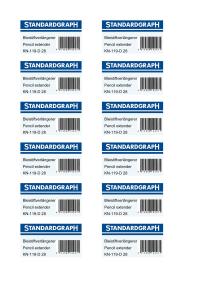 Standardgraph Stift-Verlängerer UNI 28er  farbig sortiert im Display