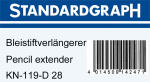 Standardgraph Stift-Verlängerer UNI 28er  farbig sortiert im Display