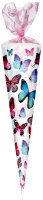 Nestler Schultüte Organza 100 cm 12-eck Schmetterling