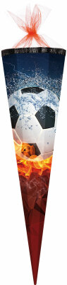 Nestler Schultüte Tüllv. 85 cm 6-eckig Fußball