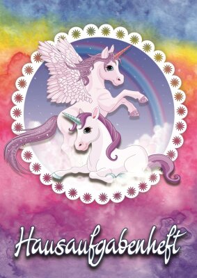 Nestler Hausaufgabenheft A5 Pegasus Regenbogen