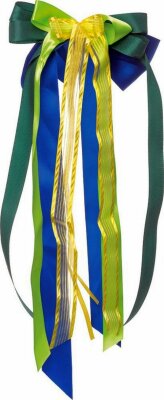 Nestler Schultütenschleife ca. 23 x 50 cm blau/grün