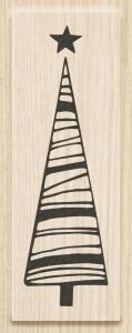 HEYDA 211801417 Stempel Weihnachten Baum mit Stern Holz matt lackiert