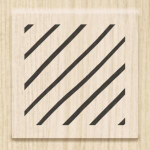 HEYDA 211801721 Stempel Hintergrundstempel Stripes Holz matt lackiert