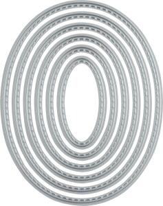 KNORR PRANDELL 2118560152 Stanzschablone Stitches oval 54 x 28 mm - 119 x 94 mm Metall