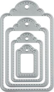 KNORR PRANDELL 2118560155 Stanzschablone Stitches Hangtag 45 x 29 mm - 120 x 70 mm Metall