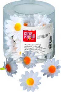 Dekostreu Blumen Margeriten Ø 3 - 35 cm Kunststoff weiss gelb