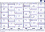 2026 Güss Tafelkalender A4 12 Monate