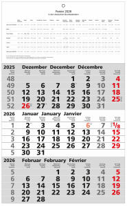 2026 GÜSS 3-Monatskalender