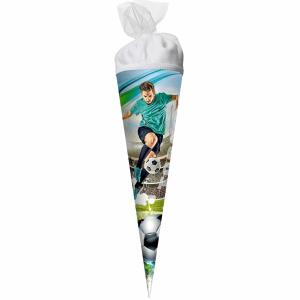 Motiv-Schultüte Fußballstar 50cm rund Tüllverschluss