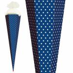 Roth Basteltüte, Ultramarinblau - weiße Sterne, 85 cm, eckig