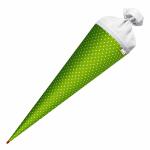 Roth Basteltüte, Grün - weiße Punkte, 70 cm, rund, Rot(h)-Spitze